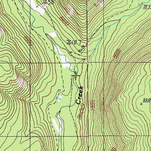 Topographic Map of Wounded Man Creek, MT