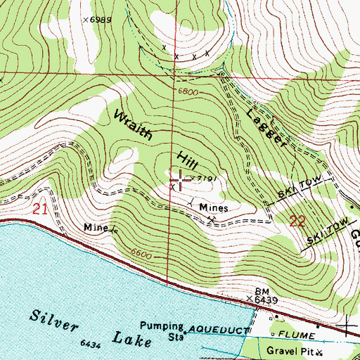 Topographic Map of Wraith Hill, MT