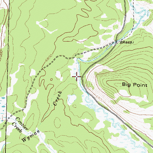 Topographic Map of Wyman Creek, MT