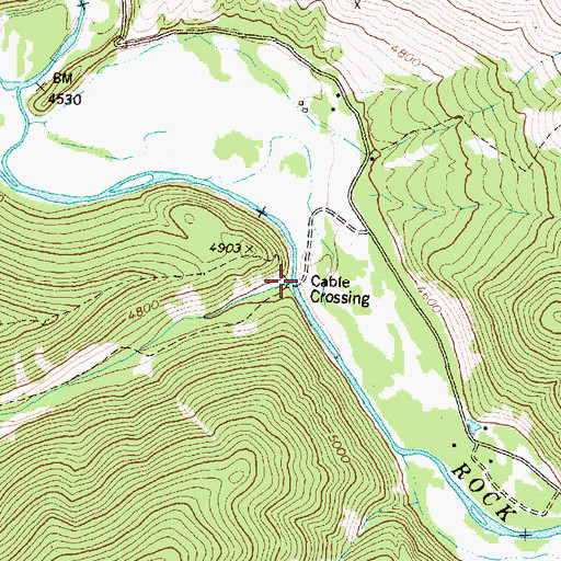 Topographic Map of Wyman Gulch, MT