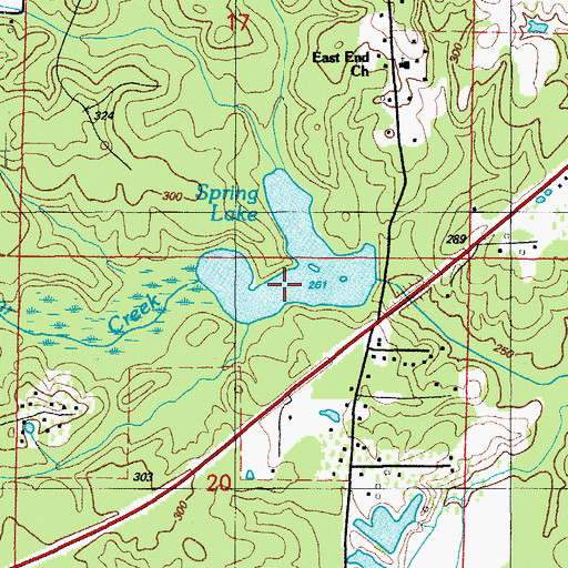 Topographic Map of Spring Lake, AR