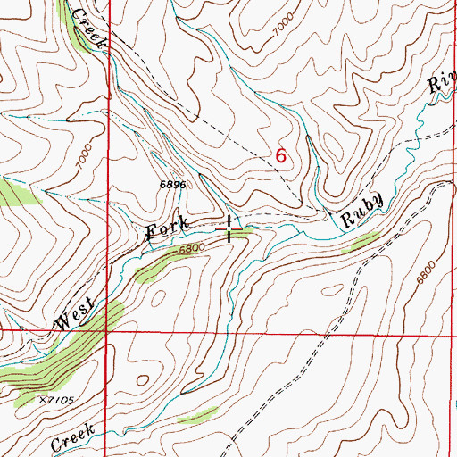 Topographic Map of Yakima Creek, MT