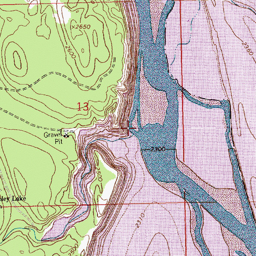 Topographic Map of Young Creek, MT