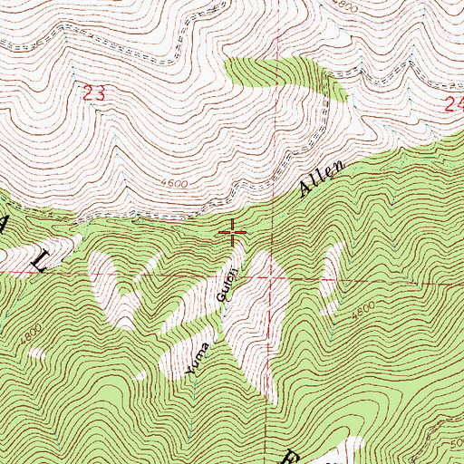 Topographic Map of Yuma Gulch, MT