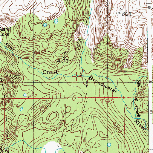 Topographic Map of Zimmer Creek, MT