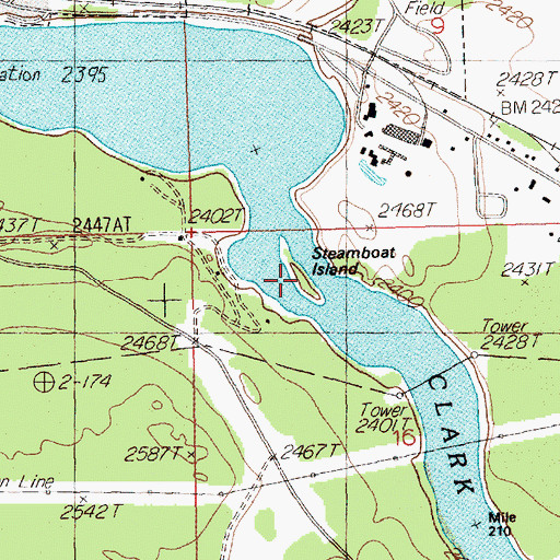 Topographic Map of Steamboat Island, MT