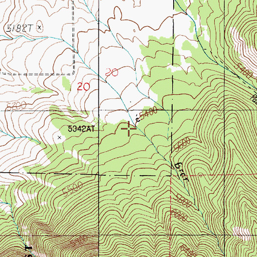 Topographic Map of Green Canyon, MT