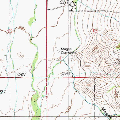 Topographic Map of Magee Creek, MT