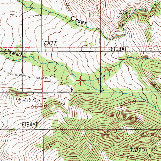 Topographic Map of North Fork Elbow Creek, MT