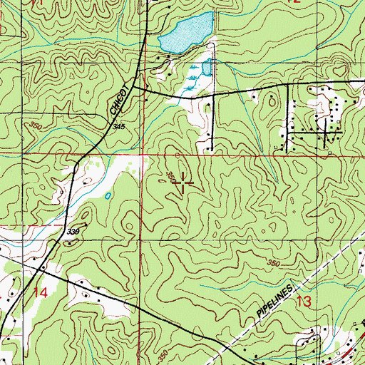 Topographic Map of Mashburn Lake Number One Dam, AR