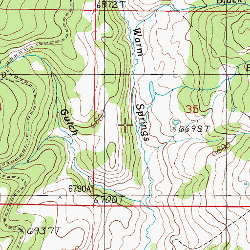 Topographic Map of Buckskin Creek, MT