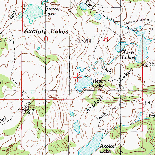 Topographic Map of Heart Lake, MT