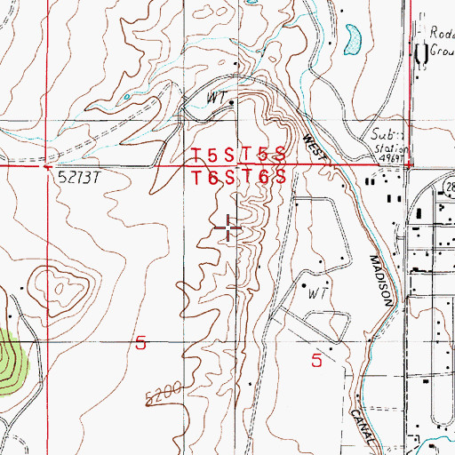 Topographic Map of Madison Valley Presbyterian Church, MT