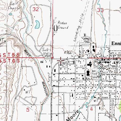 Topographic Map of Saint Patrick Catholic Church, MT