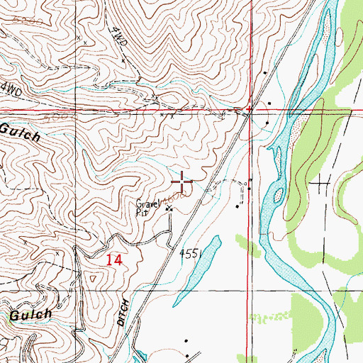 Topographic Map of Blackman Gulch, MT