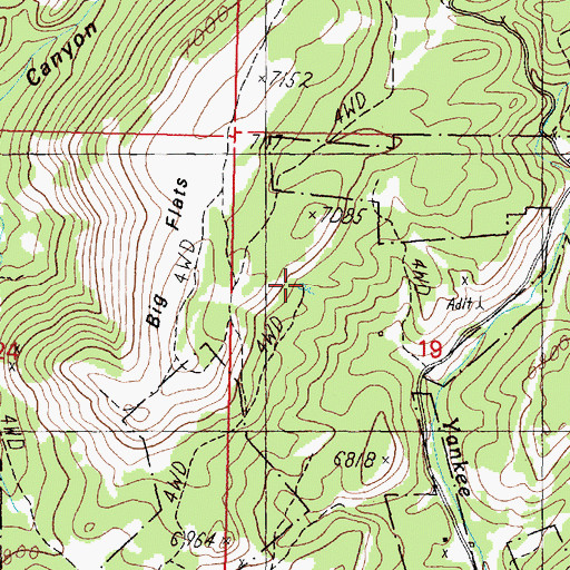 Topographic Map of Bradley Spring, MT