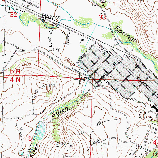 Topographic Map of Church of Christ, MT