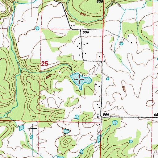 Topographic Map of Montgomery Lake, AR