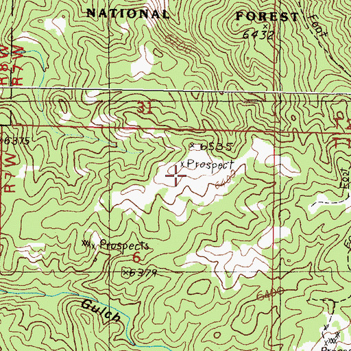 Topographic Map of Decker Flats, MT