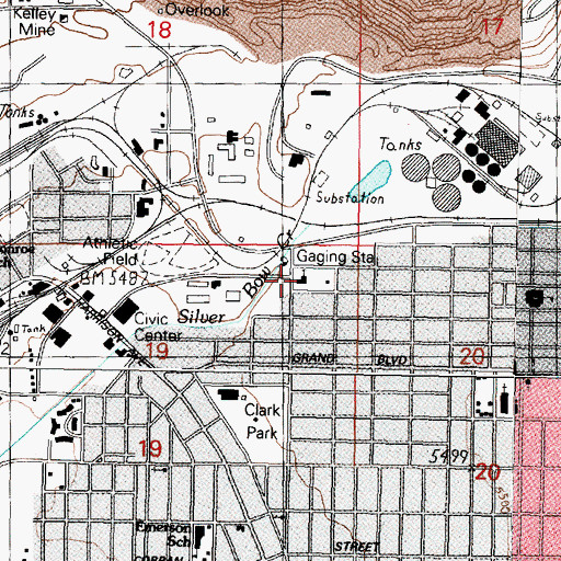 Topographic Map of First Christian Church, MT