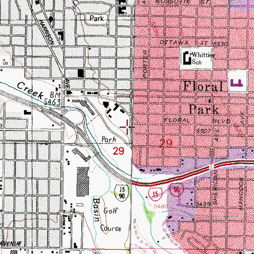 Topographic Map of Floral Park Baptist Church, MT