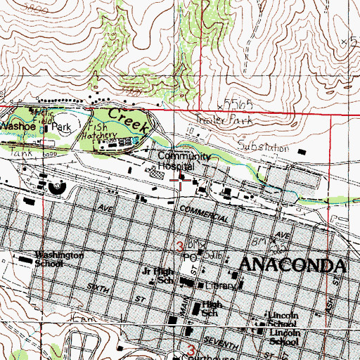 Topographic Map of Holy Family, MT