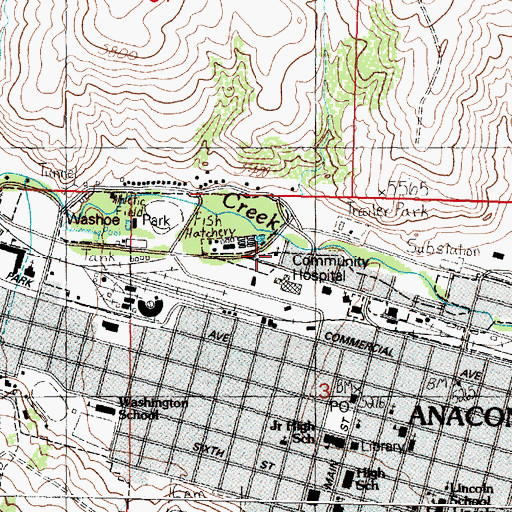 Topographic Map of Kingdom Hall of Jehova's Witnesses, MT