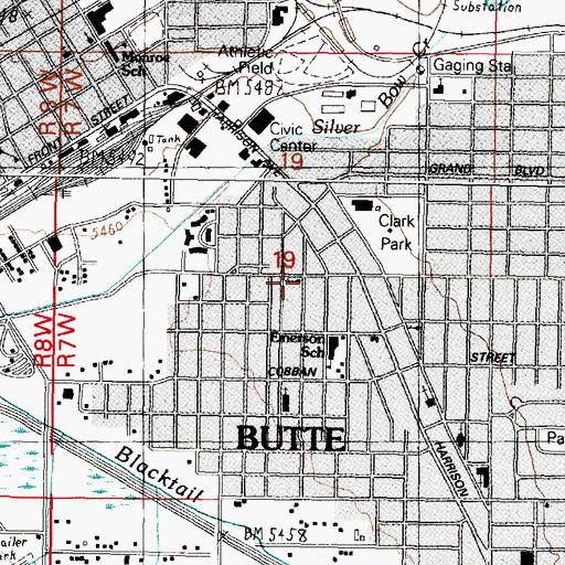 Topographic Map of Pentecostal Church, MT