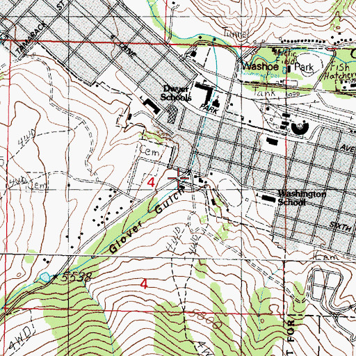 Topographic Map of Redeemer Lutheran Church, MT