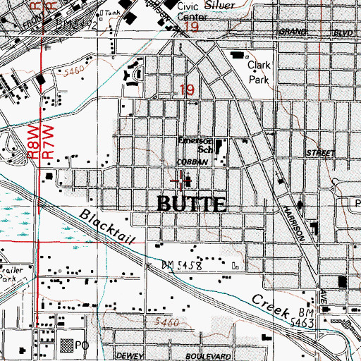 Topographic Map of Saint John's Catholic Church, MT
