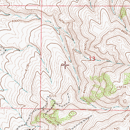 Topographic Map of South Side Reservoir, MT