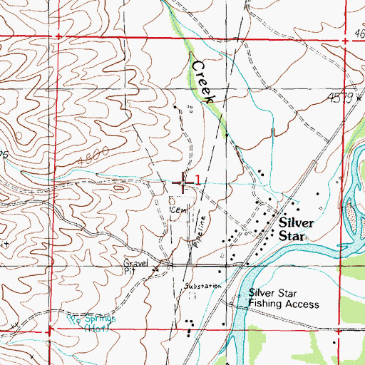 Topographic Map of Tom Benton Gulch, MT