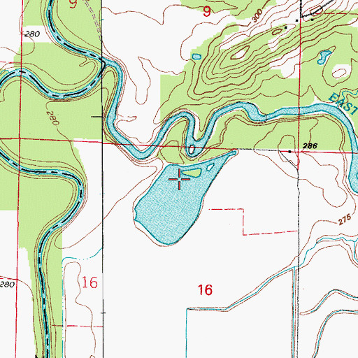 Topographic Map of Torian Lake Dam, AR