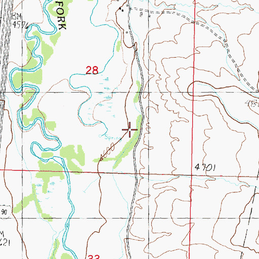 Topographic Map of Valiton Ditch, MT