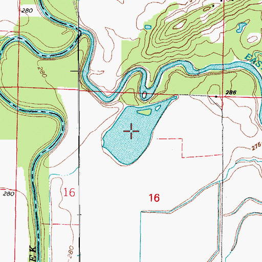 Topographic Map of Torian Lake, AR