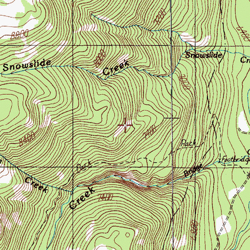 Topographic Map of Gallatin National Forest, MT