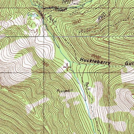 Topographic Map of Huckleberry Gulch, MT
