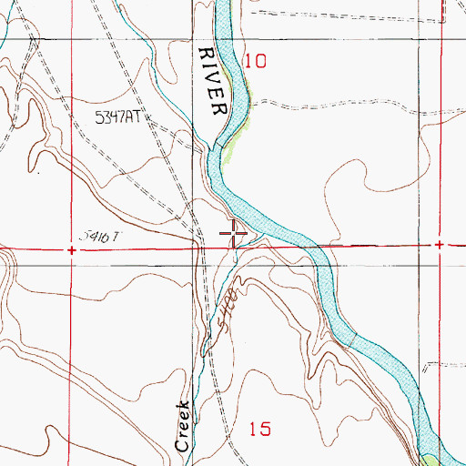 Topographic Map of Cherry Creek, MT