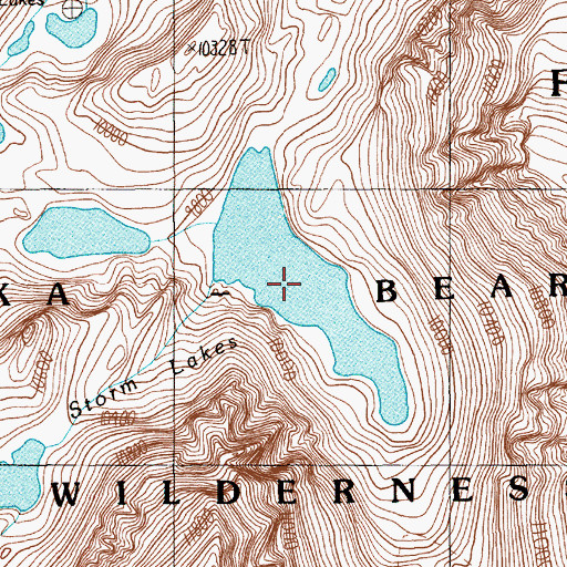 Topographic Map of Avalanche Lake, MT