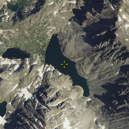 Aerial/Satellite Image of Avalanche Lake, MT