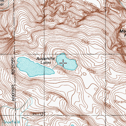 Topographic Map of Granite Lake, MT