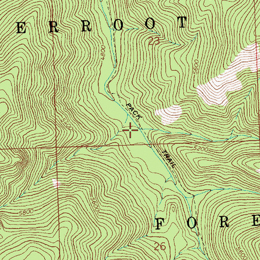 Topographic Map of Britts Creek, MT