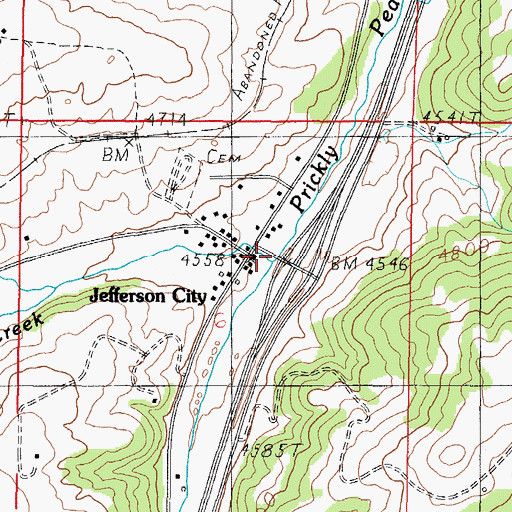 Topographic Map of Spring Creek, MT