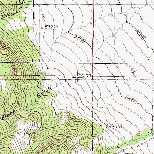 Topographic Map of Finch Gulch, MT