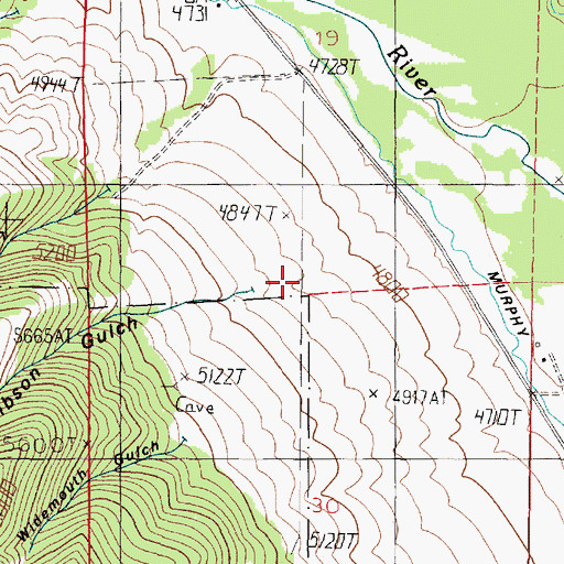 Topographic Map of Gibson Gulch, MT