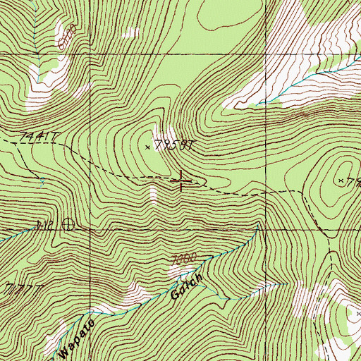 Topographic Map of Butte Cabin Ridge Trail, MT
