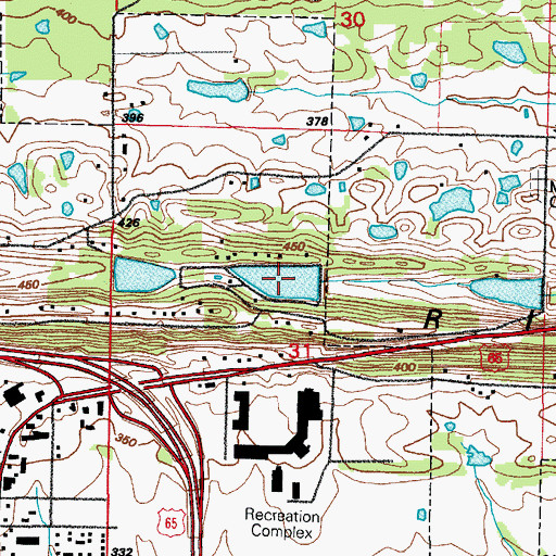 Topographic Map of Robins Lake, AR