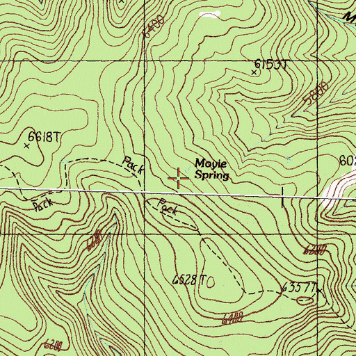 Topographic Map of Moyie Spring, MT