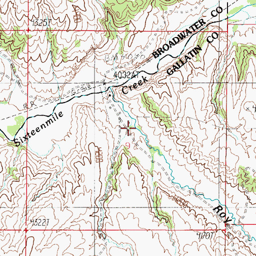 Topographic Map of Roy Gulch, MT