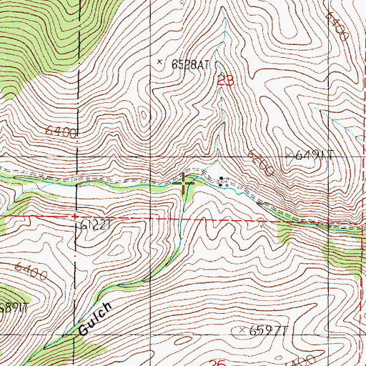 Topographic Map of Sucker Gulch, MT